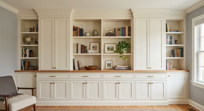 Built In Bookshelves Installation in Fairfax, VA
