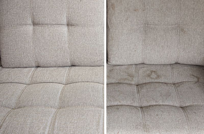 Before and After Sofa Transformation